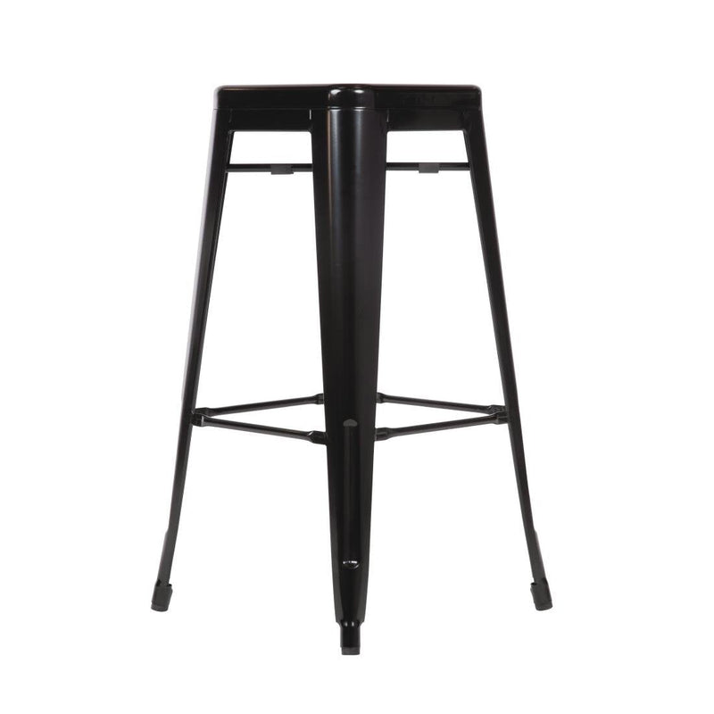 High Metal Bar Stools Black (Pack of 4)- Bolero DL881