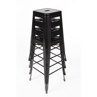 High Metal Bar Stools Black (Pack of 4)- Bolero DL881