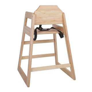 Wooden High Chair Natural Finish- Bolero DL900