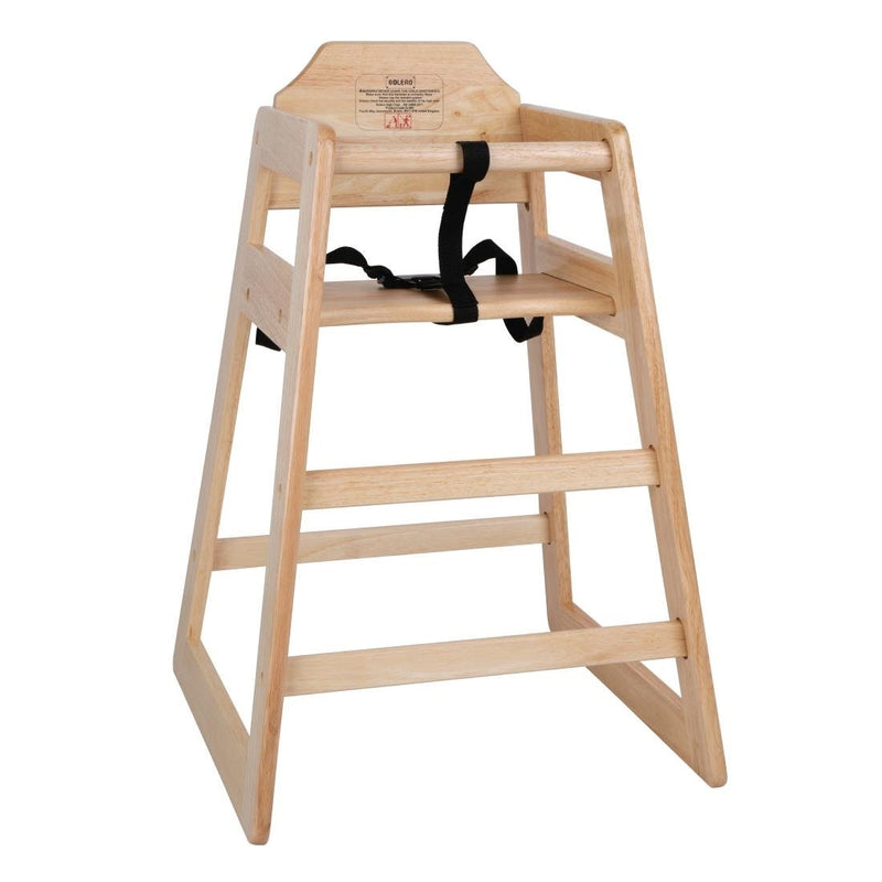 Wooden High Chair Natural Finish- Bolero DL900