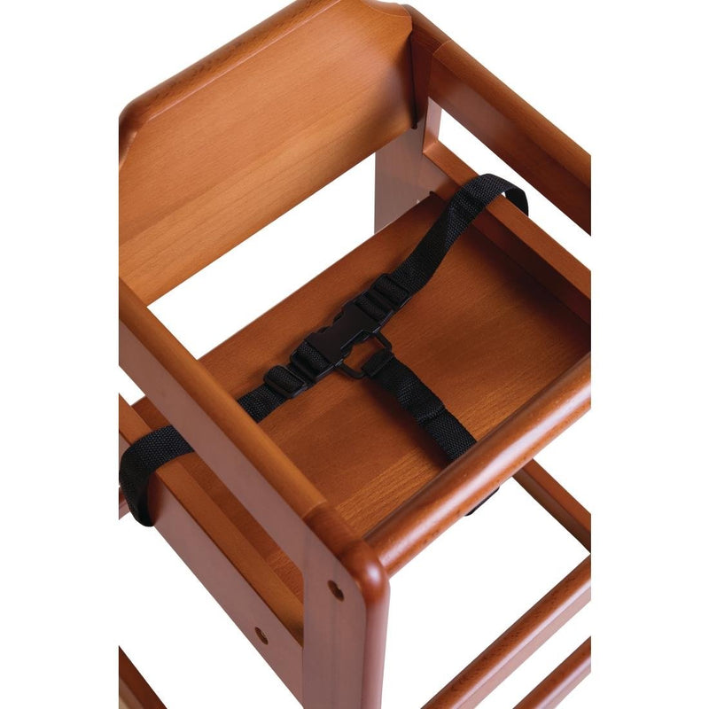 Wooden High Chair Dark Wood Finish- Bolero DL901