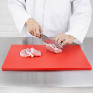 Extra Thick Low Density Chopping Board Red - 600x450x20mm- Hygiplas HC878