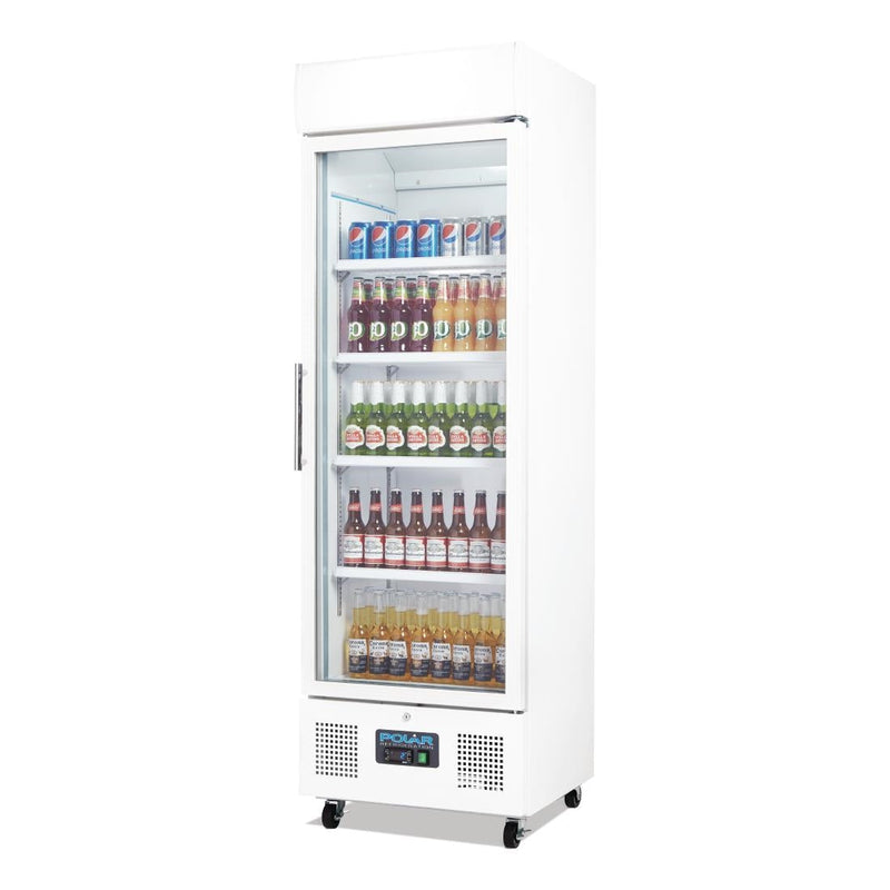 G-Series Upright Display Fridge White 350Ltr- Polar DM076-A