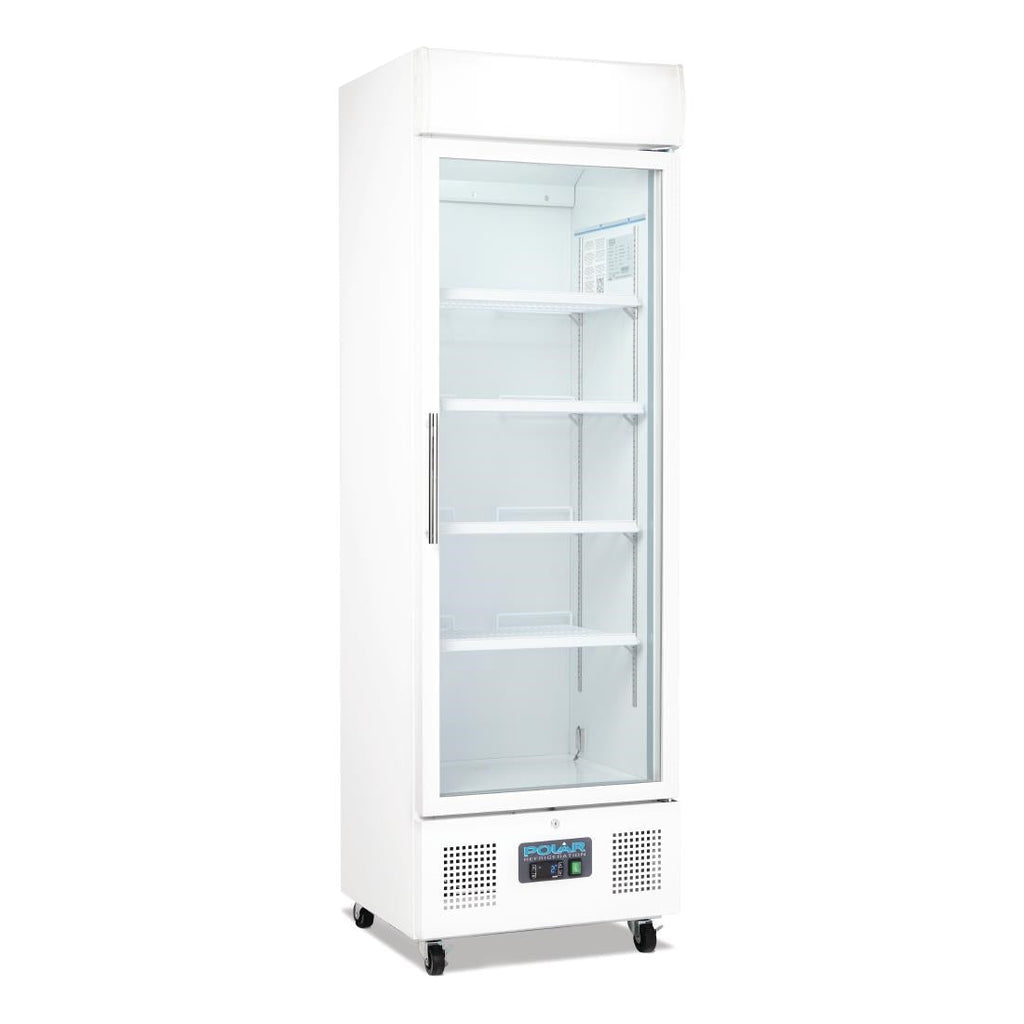 G-Series Upright Display Fridge White 350Ltr- Polar DM076-A