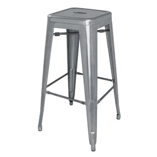 High Metal Bar Stools Gun Metal Grey (Pack of 4)- Bolero DM934