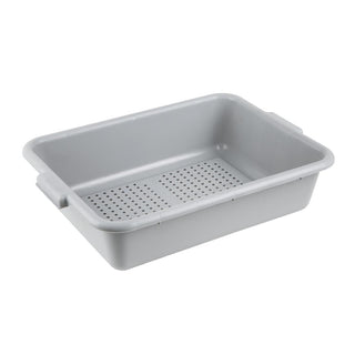 Vogue Plastic Perforated Storage Box Grey - DN583