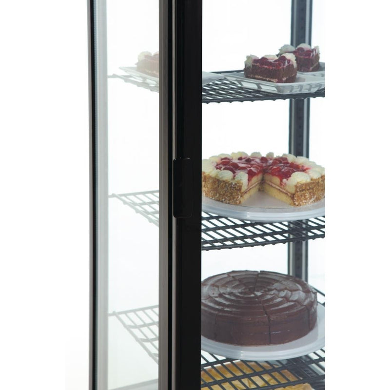 C-Series Curved Door Display Fridge Black 235Ltr- Polar DP289-A