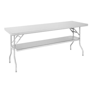 Vogue Stainless Steel Folding Work Table 1830x760x780 - DR195