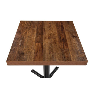 Pre-Drilled Square Table Top Urban Dark 700mm- Bolero DR823