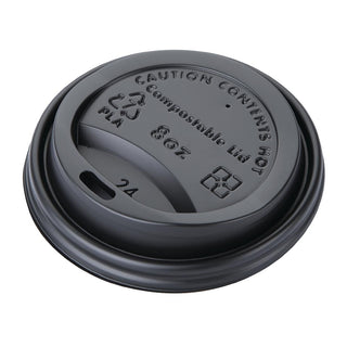 Fiesta Compostable Hot Cup Lids 225ml (Pack of 1000) - DS052