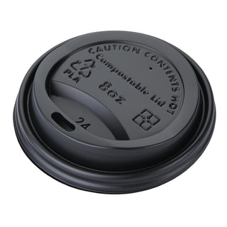 Fiesta Compostable Hot Cup Lids 225ml Pack of 50 - DS054