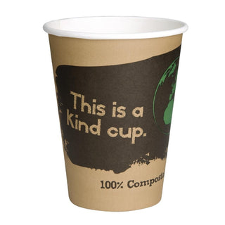 Fiesta Compostable Hot Cups Single Wall 340ml Pack of 50 - DS059
