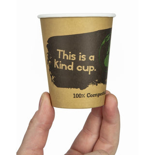 Fiesta Compostable Hot Cups Single Wall 225ml Pack of 50 - DS057