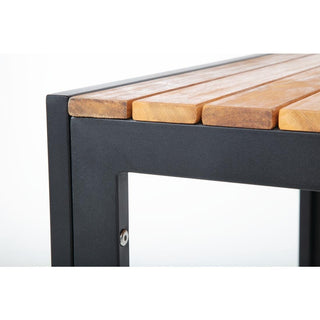 Square Steel and Acacia Table 800mm- Bolero DS152