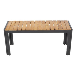 Rectangular Steel and Acacia Benches 1000mm (Pack of 2)- Bolero DS154