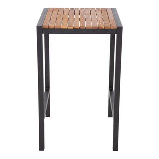 Square Steel and Acacia Bar Table 600mm- Bolero DS155