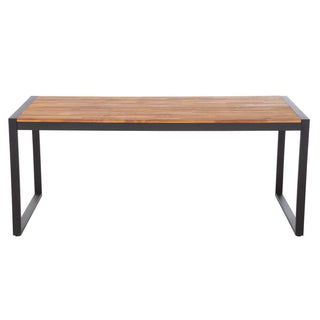 Acacia Wood and Steel Rectangular Industrial Table 1800mm- Bolero DS157