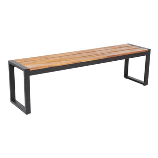 Acacia Wood and Steel Industrial Benches 1600mm (Pack of 2)- Bolero DS158