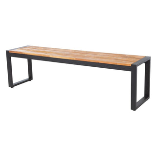 Acacia Wood and Steel Industrial Benches 1600mm (Pack of 2)- Bolero DS158