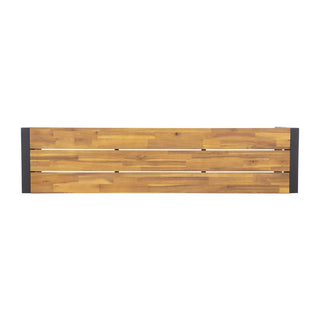 Acacia Wood and Steel Industrial Benches 1600mm (Pack of 2)- Bolero DS158