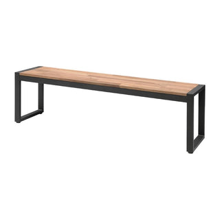 Acacia Wood and Steel Industrial Benches 1600mm (Pack of 2)- Bolero DS158