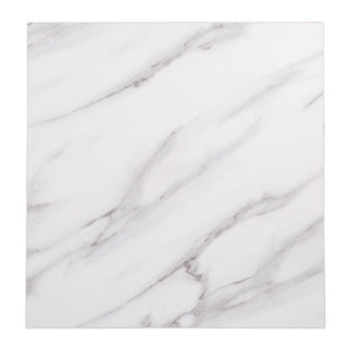 Bolero Pre-drilled Square Table Top Marble Effect 600mm - DT444
