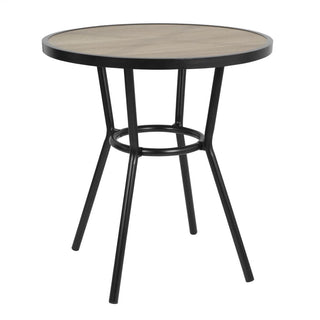 Bolero Marston Round Outdoor Table Black 700mm - DX986