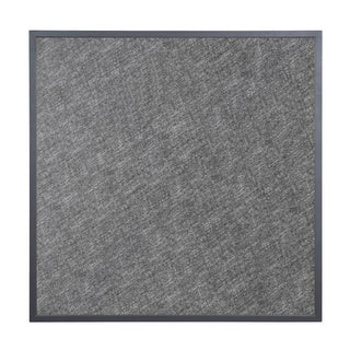 Bolero Black Brushed Mix Outdoor Tempered Glass Table Top Square Grey Trim 700mm - DZ873