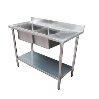 Modular Systems Double Sink Bench Left Handed 1800X700X900Mm 1800-7-DSBL