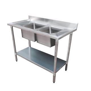 Modular Systems Double Sink Bench Left Handed 1500X700X900Mm 1500-7-DSBL