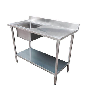 Modular Systems Single Sink Bench Left Handed 1500X700X900Mm 1500-7-SSBL