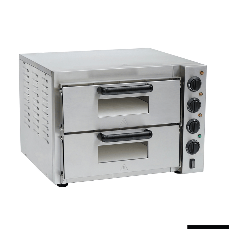 BakerMax Compact Countertop Double Deck Electric Pizza Oven EP-2T/15