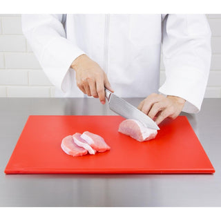 Antibacterial High Density Chopping Board Red - 455x305x12mm- Hygiplas F155