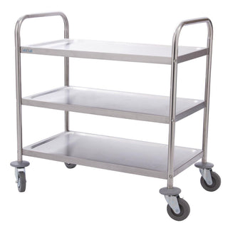 Stainless Steel 3 Tier Clearing Trolley Small- Vogue F993