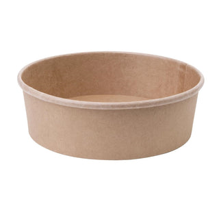Fiesta Compostable Round Kraft Salad Bowls 500ml (Pack of 300) - FB196