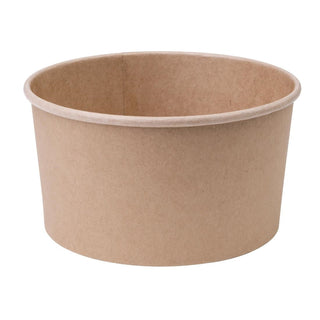 Fiesta Compostable Round Kraft Salad Bowls 1000ml (Pack of 300) - FB198