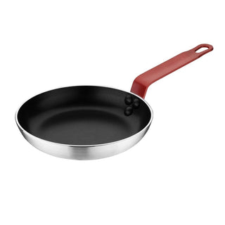 Non Stick Aluminium Frying Pan with Red Handle 200mm- Hygiplas FB473