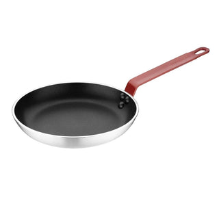 Non Stick Aluminium Frying Pan with Red Handle 240mm- Hygiplas FB474