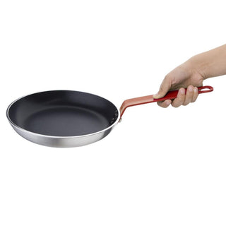 Non Stick Aluminium Frying Pan with Red Handle 240mm- Hygiplas FB474