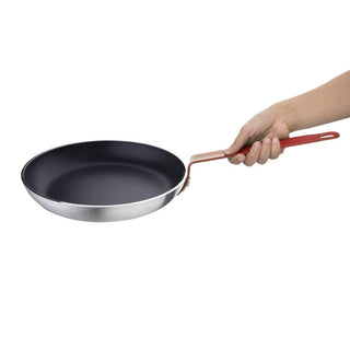 Non Stick Aluminium Frying Pan with Red Handle 280mm- Hygiplas FB475