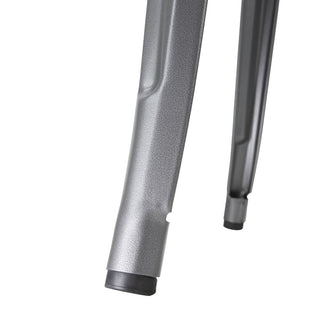 Bolero Bistro Metal Square Bar Table Gun Metal Grey with Wooden Top 600mm - FB596