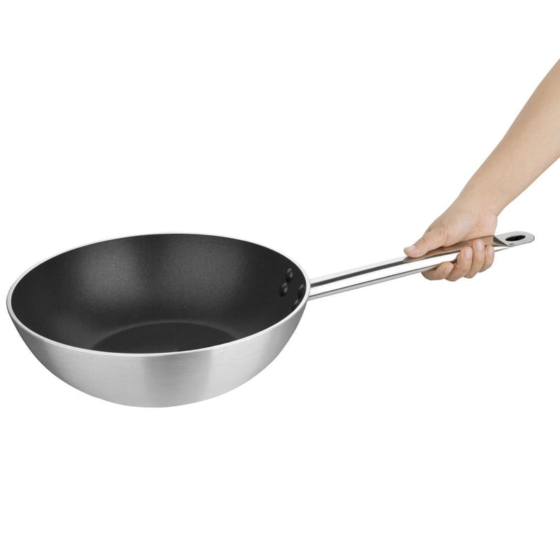 Non-stick Teflon Aluminium Platinum Plus Wok 300mm- Vogue FB690