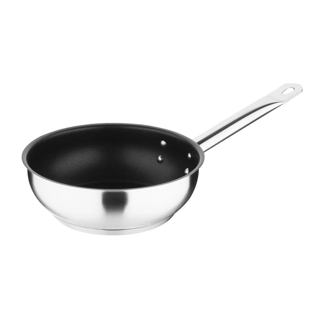 Non-stick Teflon Stainless Steel Platinum Plus Saute Pan 200mm- Vogue FC098