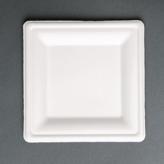 Fiesta Compostable Bagasse Square Plates 261mm (Pack of 50) - FC520