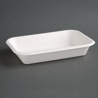 Fiesta Compostable Bagasse Food Trays 680ml (Pack of 50) - FC531