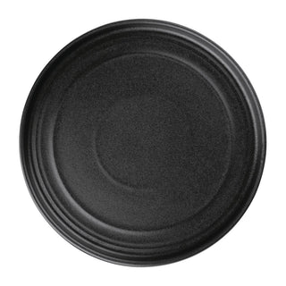 Olympia Cavolo Textured Black Flat Round Plate 220(Ø Pack)mm (6 Pack) - FD909