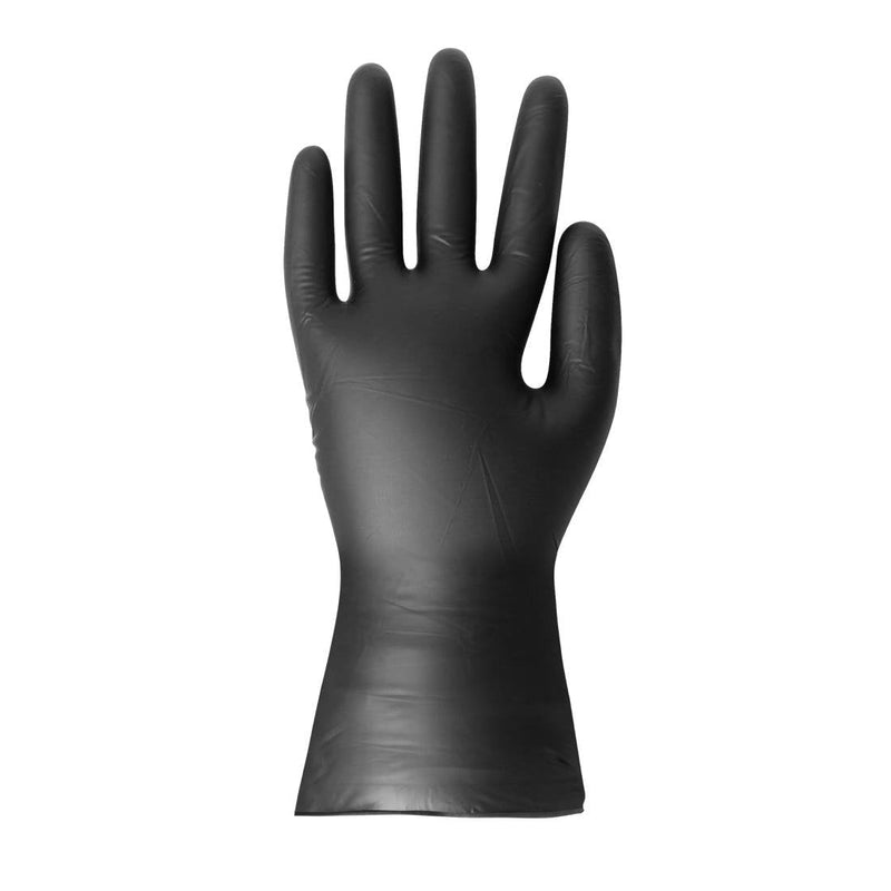 Vinyl Black Powder Free Glove M - pack 100- Hygiplas FJ748-M