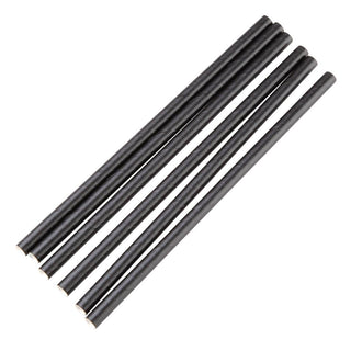 Fiesta Compostable Individually Wrapped Paper Cocktail Stirrer Straws Black (Pack of 250) - FP441