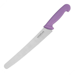 Serrated Pastry Knife Purple 255mm- Hygiplas FP733