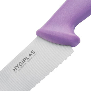 Serrated Pastry Knife Purple 255mm- Hygiplas FP733